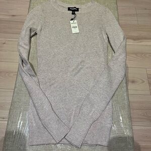 NEW! Express Oatmeal Beige Knit Crew Neck Sweater